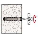 fischer Dyvler SX Plus 8x40 i spand, Dyvel Lys grå