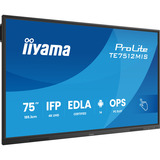 iiyama TE7512MIS-B4AG skilte display Kiosk design 190,5 cm (75") LCD Wi-Fi 400 cd/m² 4K Ultra HD Sort Berøringsskærm Indbygget processer Android 24/7, Offentlig visning Sort (mat), Kiosk design, 190,5 cm (75"), LCD, 3840 x 2160 pixel, Wi-Fi, 24/7