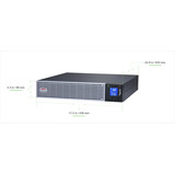 APC Easy UPS On-Line, 3000VA, Lithium-ion Sort/Sølv, Dobbeltkonvertering (online), 3 kVA, 2700 W, Sine, 110 V, 300 V