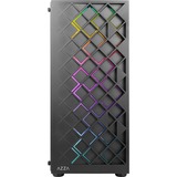 AZZA Spectra Midi Tower Sort, Towerkabinet Sort, Midi Tower, PC, Sort, ATX, ITX, micro ATX, Gummi, Stål, Hærdet glas, Blå, Grøn, Rød