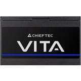 Chieftec Vita Netzteil 750W 80+Bronze retail - PC-/Server Netzteil - 12,5 min enhed til strømforsyning 20+4 pin ATX PS/2, PC strømforsyning Sort, 5 min, 750 W, 100 - 240 V, 20+4 pin ATX, 65 cm, 450 mm, 450 mm