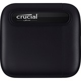 Crucial X6 1000 GB Sort, Solid state-drev Sort, 1000 GB, USB Type-C, 3.2 Gen 2 (3.1 Gen 2), 540 MB/s, Sort