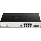 D-Link DGS-1210-10P Administreret L2 Gigabit Ethernet (10/100/1000) Strøm over Ethernet (PoE) 1U Sort, Switch grå/Sort, Administreret, L2, Gigabit Ethernet (10/100/1000), Strøm over Ethernet (PoE), Stativ-montering, 1U