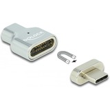 DeLOCK 66433 kabel kønsskifter Thunderbolt 3/ USB C Sølv, Adapter Sølv, Thunderbolt 3/ USB C, Thunderbolt 3/ USB C, Sølv