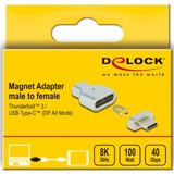 DeLOCK 66433 kabel kønsskifter Thunderbolt 3/ USB C Sølv, Adapter Sølv, Thunderbolt 3/ USB C, Thunderbolt 3/ USB C, Sølv