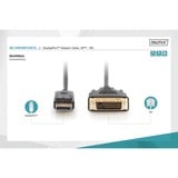 Digitus Adapterkabel DisplayPort > DVI-D, Interlock Sort