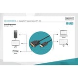 Digitus Adapterkabel DisplayPort > DVI-D, Interlock Sort