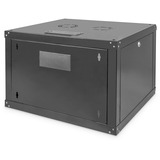 Digitus DN-19 07U-6/6-SW stativ 7U Vægmonteret stativ Sort, IT kabinet Sort, Vægmonteret stativ, 7U, 100 kg, Nøglelås, Rack skinner, Sort