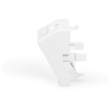 Digitus Frontplade 1-port, 45x45mm, vinklet, Låg Hvid