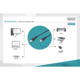 Digitus USB 2.0 tilslutningskabel USB-A (stik) > USB-B (stik) Sort
