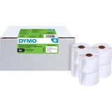 Dymo Original LabelWriter Store forsendelsesetiketter/store navneskilte | 54 mm x 101 mm | 6 ruller med 220 let-aftrækkelige etiketter (1.320 stk.) | Selvklæbende | til LabelWriter etiketmaskiner Hvid, Selvklæbende printeretiket, Papir, Permanent, Rektandel, LabelWriter