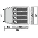 Easy Camp Kuplen telt Setesdal 4 olivengrøn