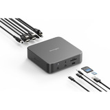 Kensington Thunderbolt 5 Triple 4K Dockingstation SD5010T5EQ, Docking station Sølv