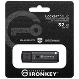 Kingston IronKey Locker+ 50 G2 32 GB, USB-stik antracit