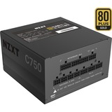 NZXT C750 enhed til strømforsyning 750 W 24-pin ATX ATX Sort, PC strømforsyning Sort, 750 W, 100 - 240 V, 50/60 Hz, 10 - 5 A, Aktiv, 100 W