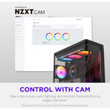 NZXT F360 RGB, Sag fan Sort