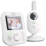 Philips Baby monitor SCD833/26 Baby videoskærm 300 m FHSS Hvid, Babyalarm Hvid, 300 m, 50 m, FHSS, 2,4 GHz, Hvid, 6,86 cm (2.7")