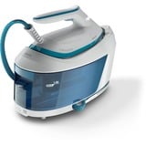 Philips PSG6022/20 Dampstrygning station 2400 W 1,8 L SteamGlide Plus strygesål Blå, Hvid, Damp strygejern station Hvid/Blå, 2400 W, 500 g/min, SteamGlide Plus strygesål, 6,5 bar, 1,8 L, 130 g/min