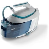 Philips PSG6022/20 Dampstrygning station 2400 W 1,8 L SteamGlide Plus strygesål Blå, Hvid, Damp strygejern station Hvid/Blå, 2400 W, 500 g/min, SteamGlide Plus strygesål, 6,5 bar, 1,8 L, 130 g/min