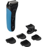 Procter & Gamble Series 3 3010BT, Shaver Sort/Blå, Folie shaver, Sort, Blå, Batteri, Indbygget batteri, 45 min., 1 t