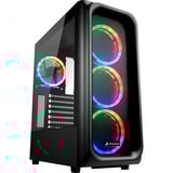 Sharkoon TK5M RGB renoveret, Towerkabinet Sort