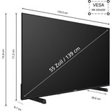 Telefunken XU55FO754S, LED-tv Sort