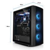 Thermaltake PC-000094-DE, Gaming PC Sort/gennemsigtig