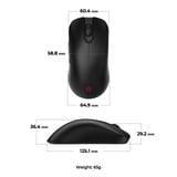 Zowie FK2-DW mus Spil Højre hånd RF trådløst 3200 dpi, Gaming mus Sort, Højre hånd, RF trådløst, 3200 dpi, Sort