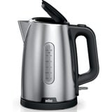 Braun WK 1500 elkedel 1,7 L 2200 W Sort, Rustfrit stål rustfrit stål/Sort, 1,7 L, 2200 W, Sort, Rustfrit stål, Vandmåler, Overophedningsbeskyttelse