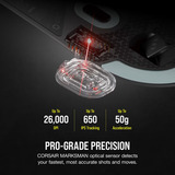 Corsair CH-931D010-EU/RF, Gaming mus Sort