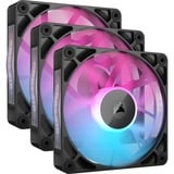 Corsair Corsair iCUE RX120 RGB Triple Kit, Sag fan Sort