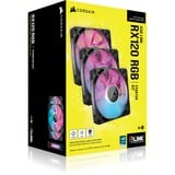 Corsair Corsair iCUE RX120 RGB Triple Kit, Sag fan Sort