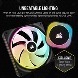 Corsair iCUE LINK H170i RGB Renoveret, Vandkøling Sort