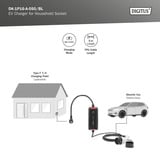 Digitus EV oplader til husholdningsstik Sort/Hvid