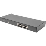 Digitus KVM-switch CAT 5 16-port, KVM-switchen Sort