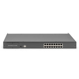 Digitus KVM-switch CAT 5 16-port, KVM-switchen Sort