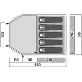 Easy Camp Familie tunnel telt Hidra 5 olivengrøn