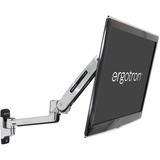 Ergotron LX Sit-Stand Wall Mount LCD Arm 106,7 cm (42") Rustfrit stål Væg, Skærmbeslag Sølv, 11,3 kg, 106,7 cm (42"), 75 x 75 mm, 200 x 100 mm, Rustfrit stål