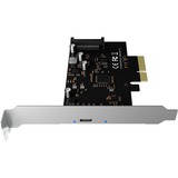 ICY BOX IB-PCI1901-C32 interface-kort/adapter Intern USB 3.2 Gen 2 (3.1 Gen 2), USB-controlleren PCIe, USB 3.2 Gen 2 (3.1 Gen 2), Hanstik, PCIe 3.0, SATA 15-stik, Sort