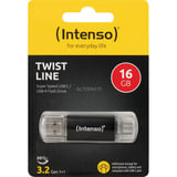 Intenso Twist Line 16 GB, USB-stik antracit/gennemsigtig