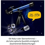 KOSMOS Astro-Teleskop Børne Videnskabssæt & Legetøj, Teleskopisk Teleskop, Astronomi, 12 År, Sort