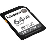 Kingston Industrial 64 GB SDXC, Hukommelseskort Sort