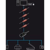 Lindy 42782 USB-kabel 12 m USB 2.0 USB A Sort, Forlængerledning Sort/Rød, 12 m, USB A, USB A, USB 2.0, 480 Mbit/s, Sort