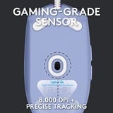 Logitech G203 LIGHTSYNC mus USB Type-A 8000 dpi, Gaming mus Lilla, USB Type-A, 8000 dpi, 1 ms, Violet