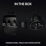 Logitech G923 Sort USB 2.0 Rat + Pedaler Analog/digital PC, PlayStation 4, PlayStation 5 Sort, Rat + Pedaler, PC, PlayStation 4, PlayStation 5, D-måtte, Analog/digital, 900°, Ledningsført