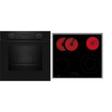 Neff B2CCG6AK3 + T16SBN1L0 pande og gryde sæt Keramisk Elektrisk ovn, Ovn sæt Sort/rustfrit stål, Keramisk, 4 zone(s), Keramisk, Sort, Berøring, 58,3 cm