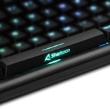 Sharkoon SKILLER SGK30 tastatur USB QWERTY Italiensk Sort, Gaming-tastatur Sort, It-layout, Huano Blue, Fuld størrelse (100 %), USB, Mekanisk, QWERTY, RGB LED, Sort