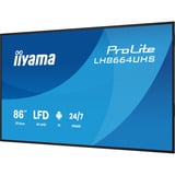 iiyama ProLite LH8664UHS-B3AG, Offentlig visning Sort (mat)