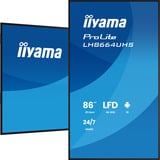 iiyama ProLite LH8664UHS-B3AG, Offentlig visning Sort (mat)