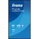 iiyama ProLite LH8664UHS-B3AG, Offentlig visning Sort (mat)